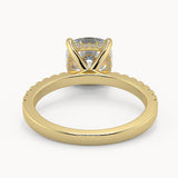 Roxanne Hidden Halo Cushion Yellow Gold