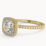 Verity Cushion Yellow Gold