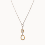 Two-tone Diamond Chain Necklace