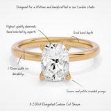 Leso Elongated Cushion Lab Yellow Gold