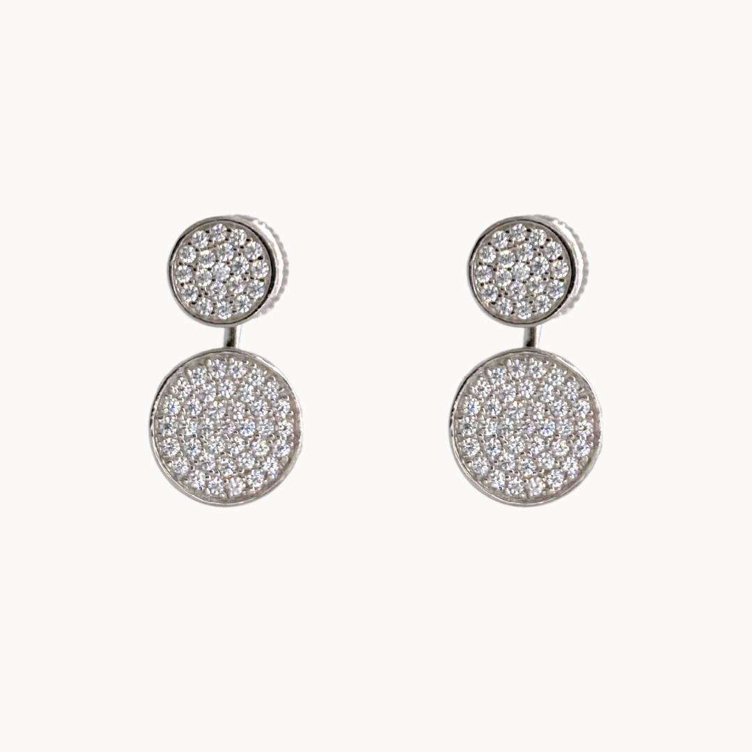 Micro-Pave disc earrings