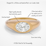 Billie Oval Lab Yellow Gold