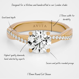 Daisy Round Yellow Gold