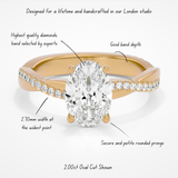 Daisy Oval Lab Yellow Gold