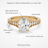 Trinity Oval Lab Yellow Gold