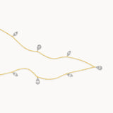 Fancy Diamond Multi-Drop Necklace - Yellow Gold