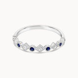 Sapphire & Diamond Ring - White Gold
