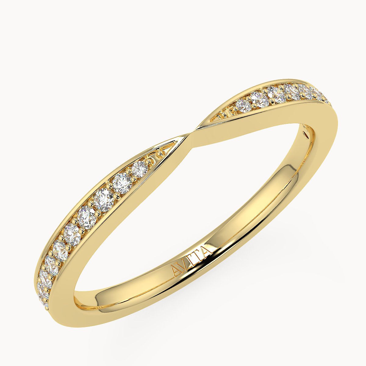 Diamond Pinch Wedding Ring