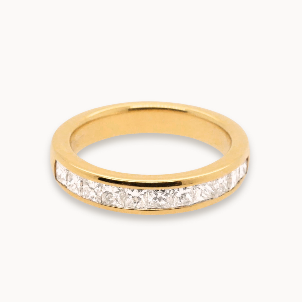 Channel set eternity 2025 ring yellow gold
