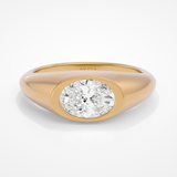 Billie Oval Lab Yellow Gold