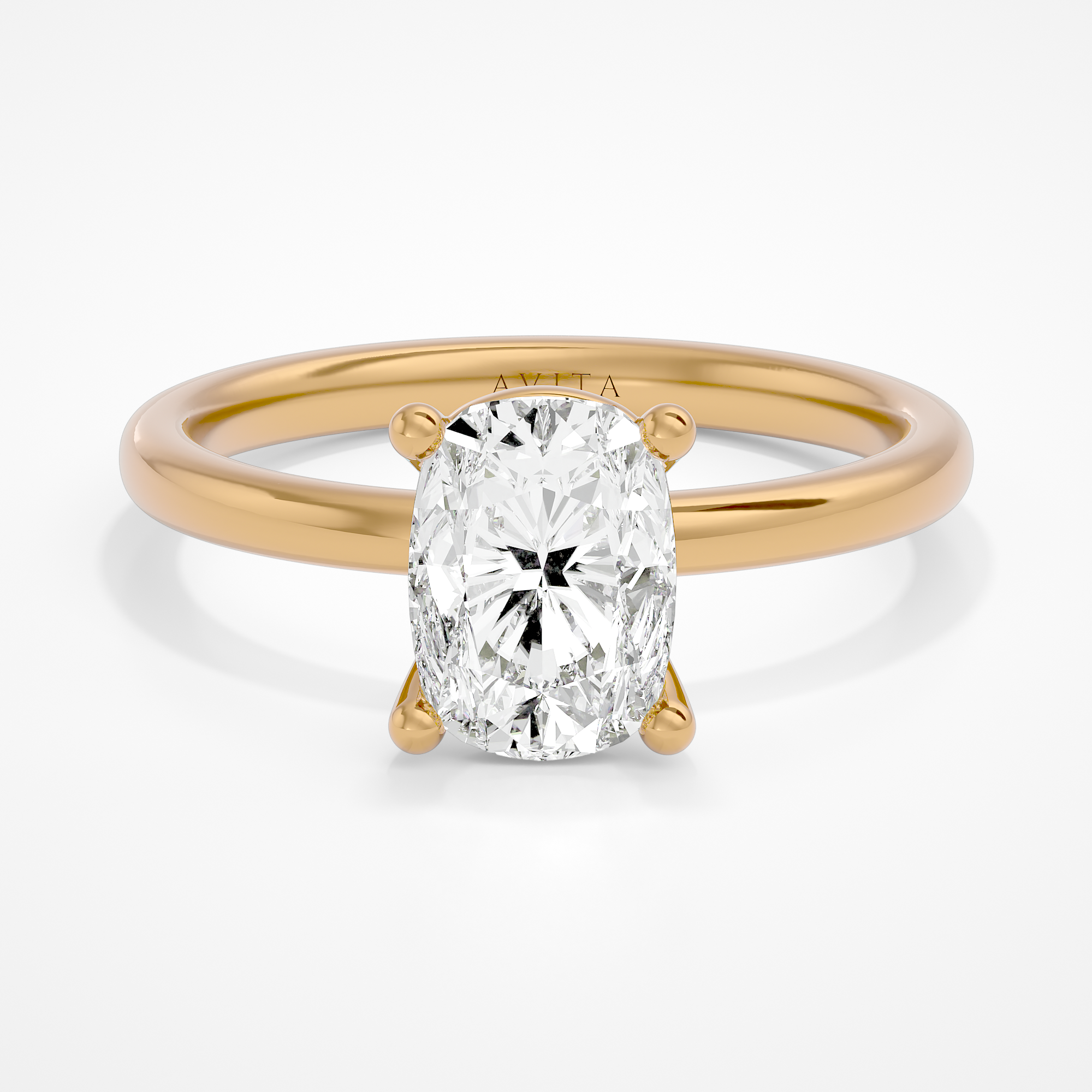 Leso Elongated Cushion Lab Yellow Gold