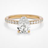 Roxanne Hidden Halo Pear Lab | Yellow