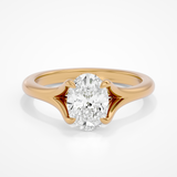 Hilda Oval Lab Yellow Gold