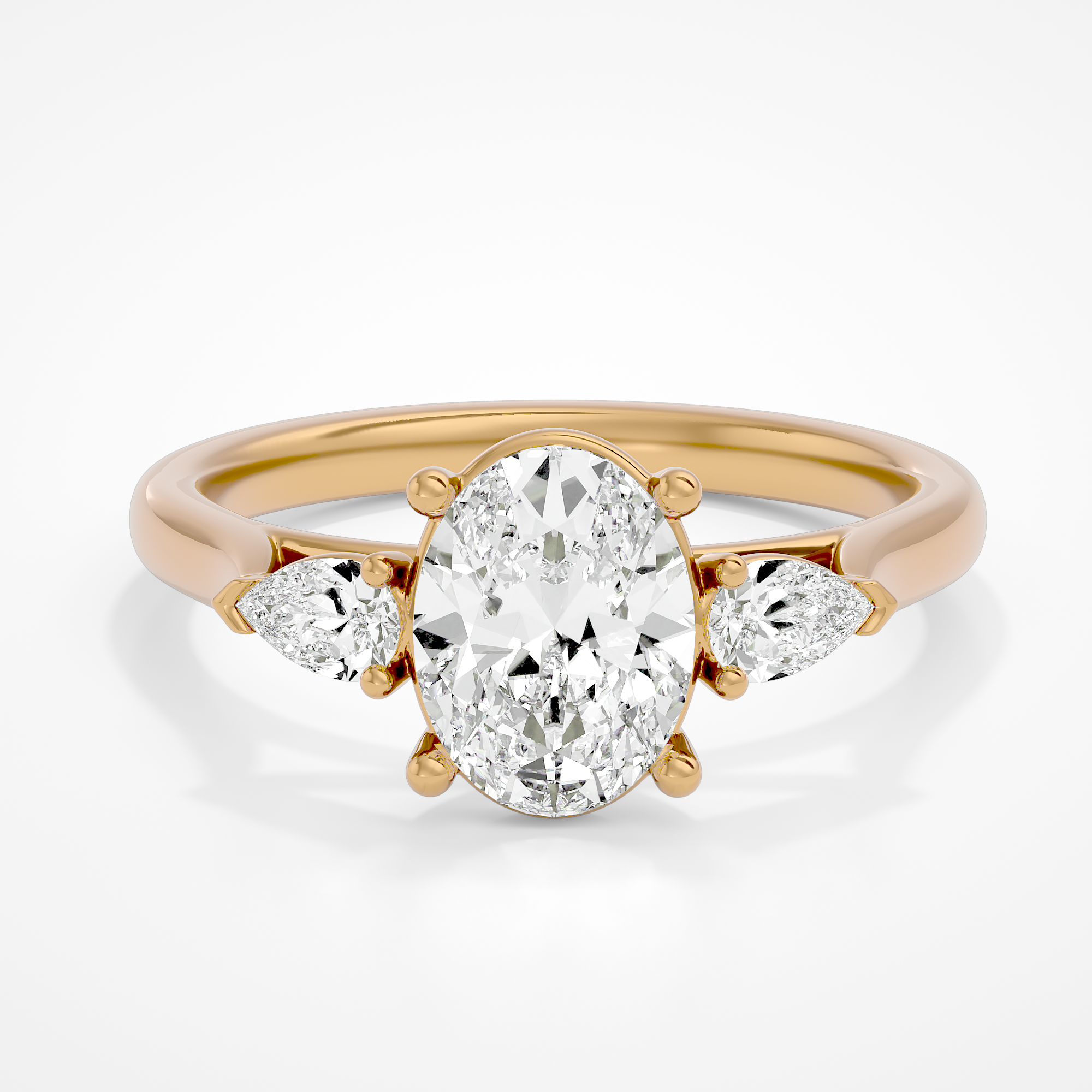 Cassina Oval Lab Yellow Gold