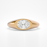 Billie Oval Lab Yellow Gold