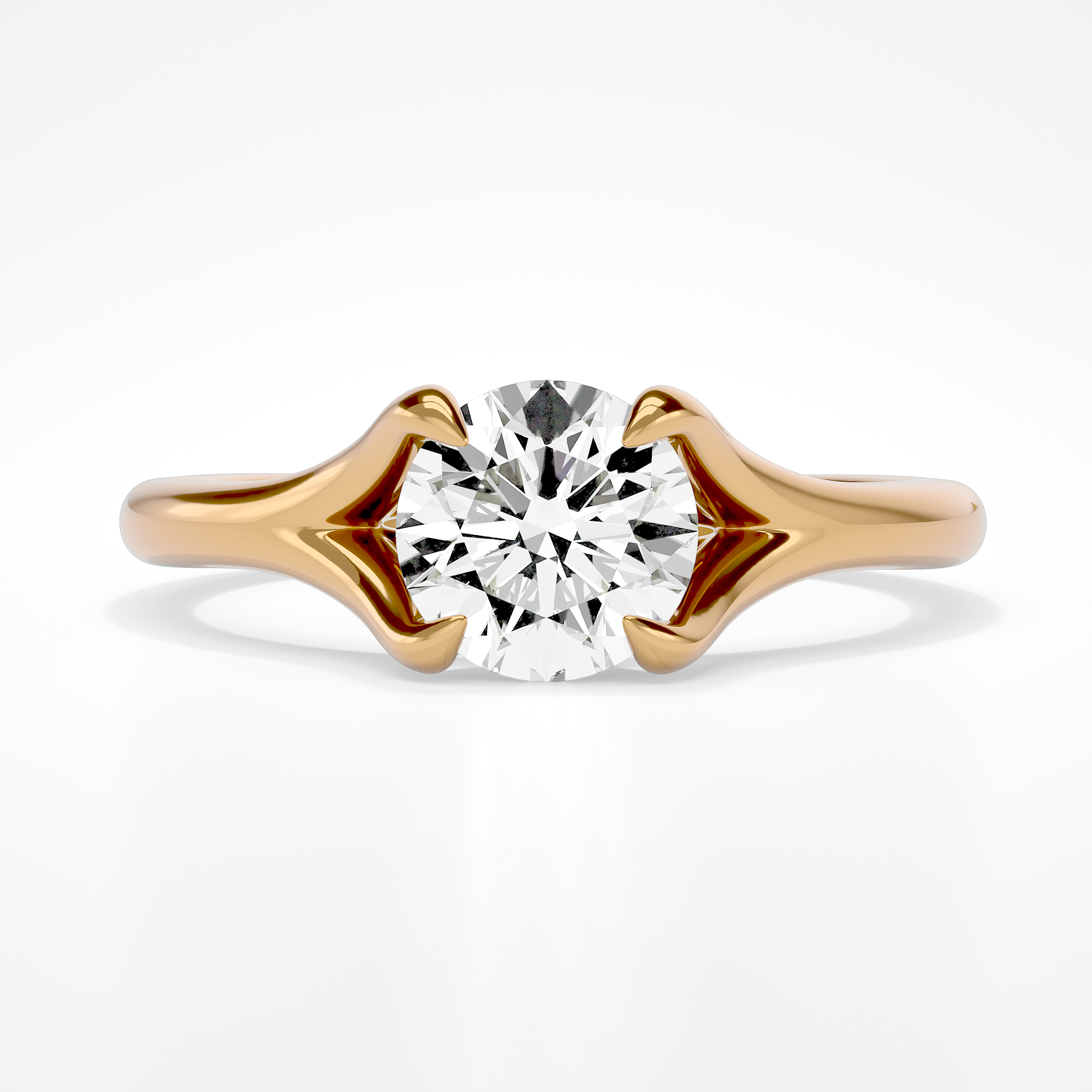 Hilda Round Lab Yellow Gold