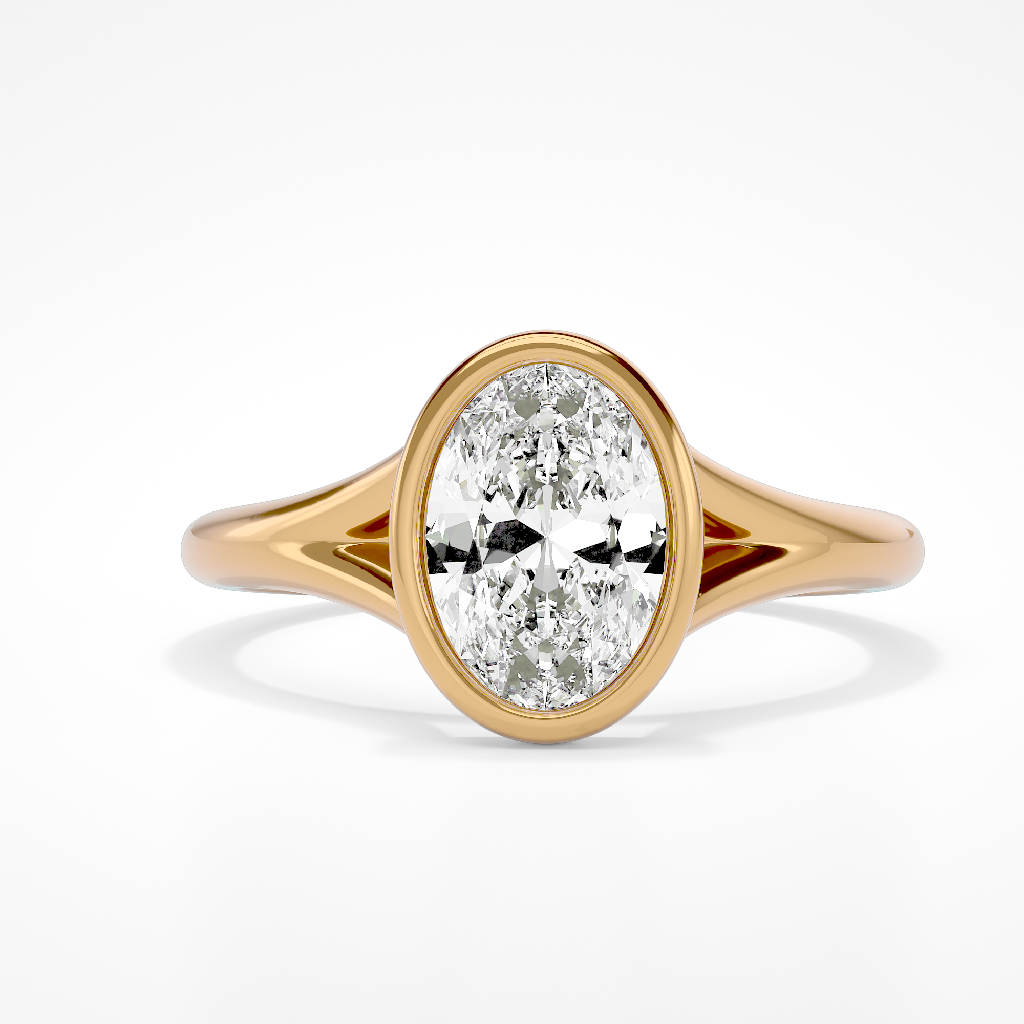 Selene Oval Yellow Gold
