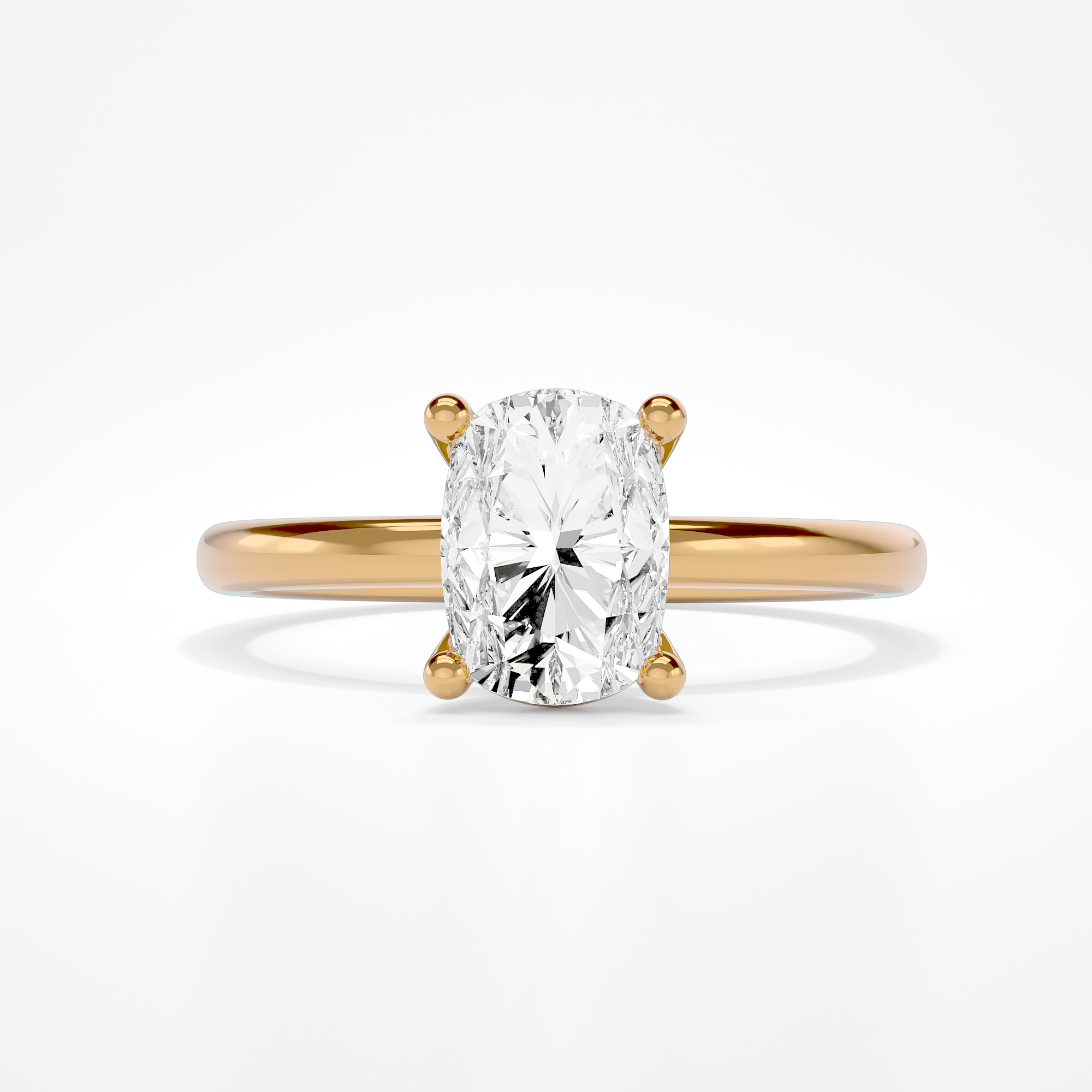 Leso Elongated Cushion Lab Yellow Gold