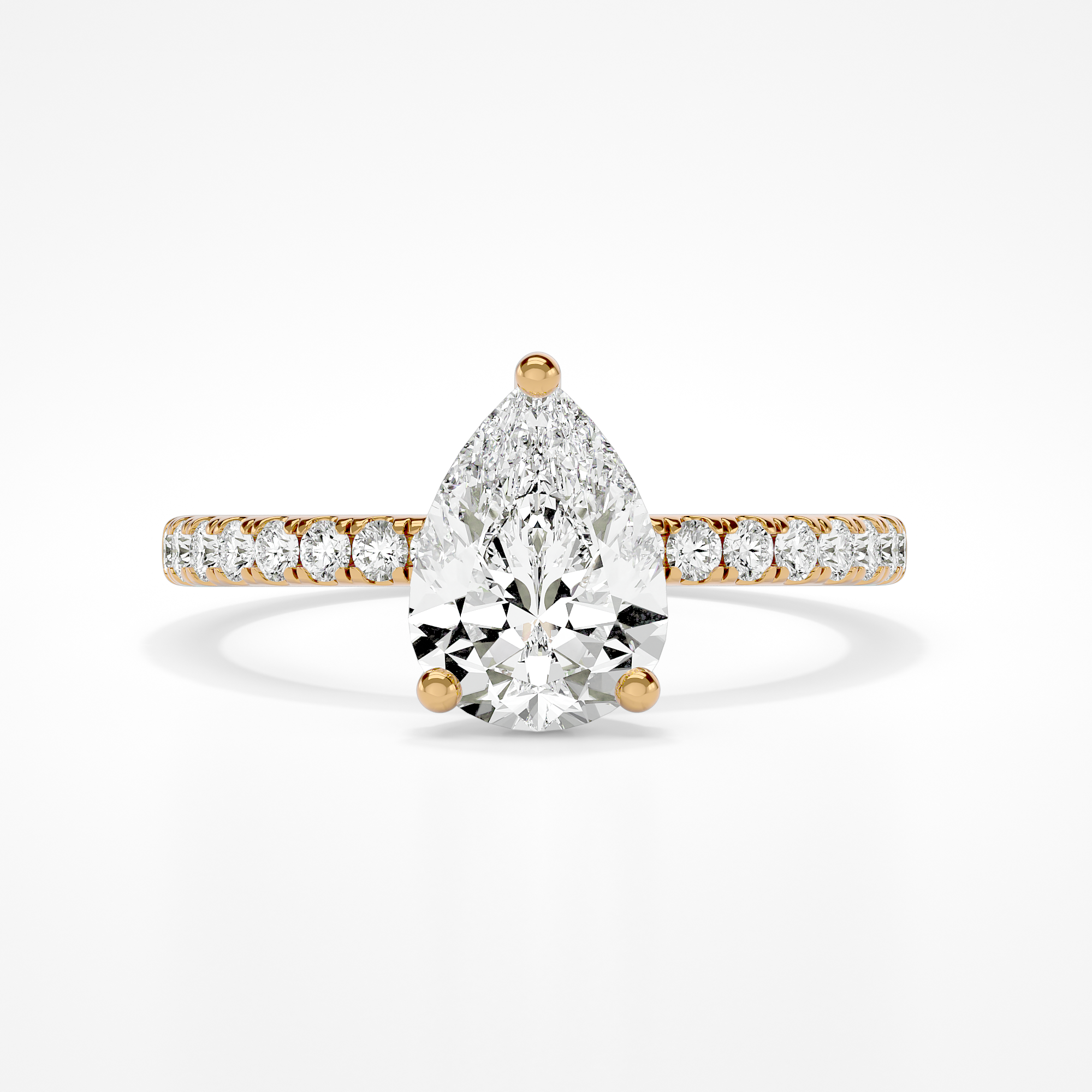 Roxanne Hidden Halo Pear Lab