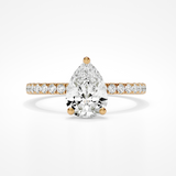 Roxanne Hidden Halo Pear Lab | Yellow