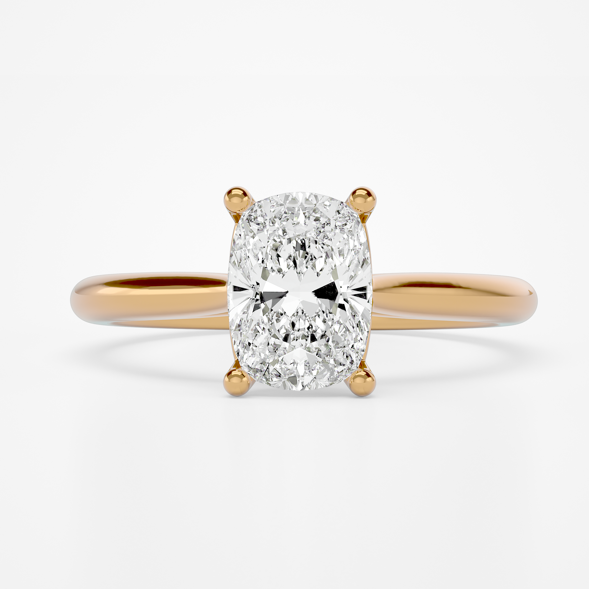 Denia Elongated Cushion Lab Yellow Gold