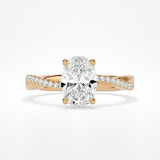 Daisy Oval Lab Yellow Gold