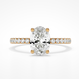 Roxanne Hidden Halo Oval Lab | Yellow