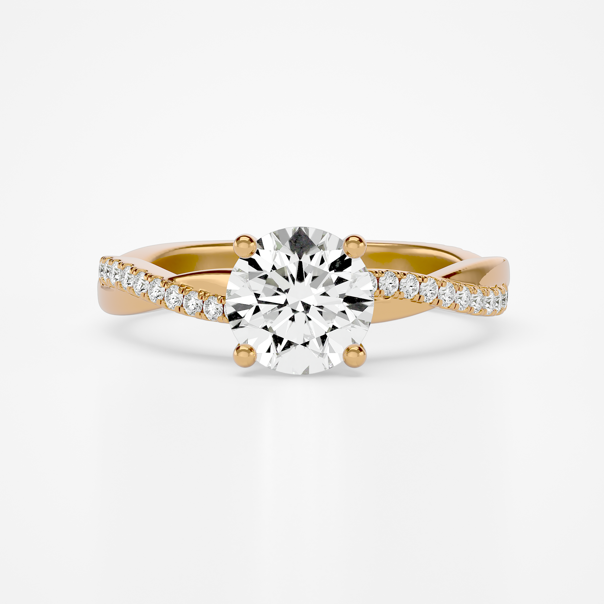 Daisy Round Yellow Gold