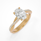 Daisy Oval Lab Yellow Gold