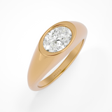 Billie Oval Lab Yellow Gold