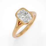 Selene Elongated Cushion Yellow Gold