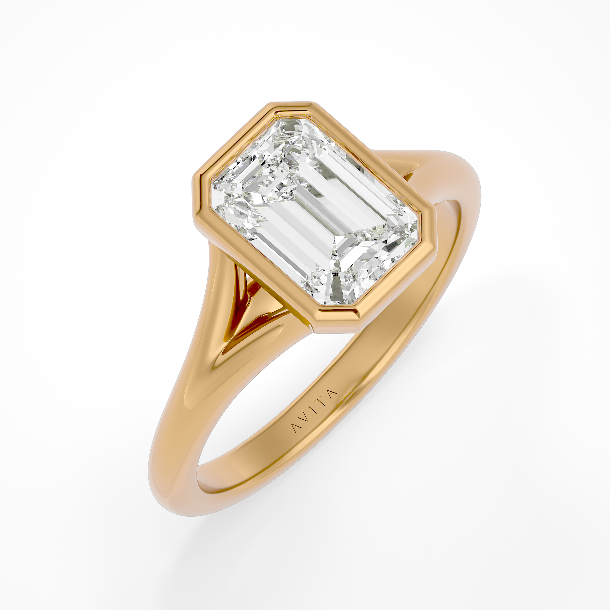 Selene Emerald Yellow Gold