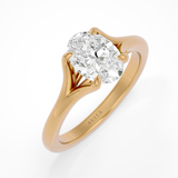 Hilda Oval Lab Yellow Gold