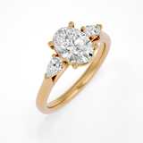 Cassina Oval Lab Yellow Gold