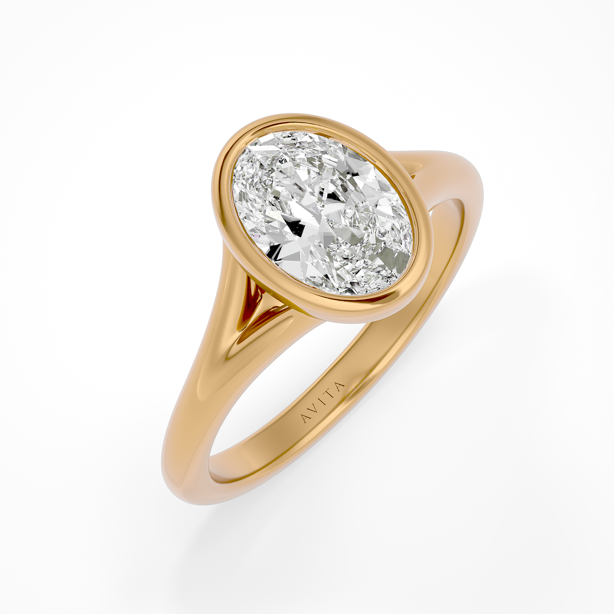 Selene Oval Yellow Gold