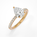 Roxanne Hidden Halo Pear Lab | Yellow