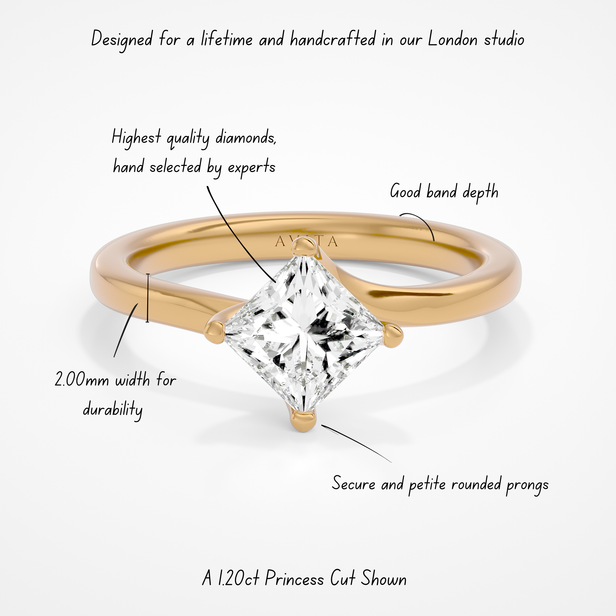 Pescia Princess Yellow Gold