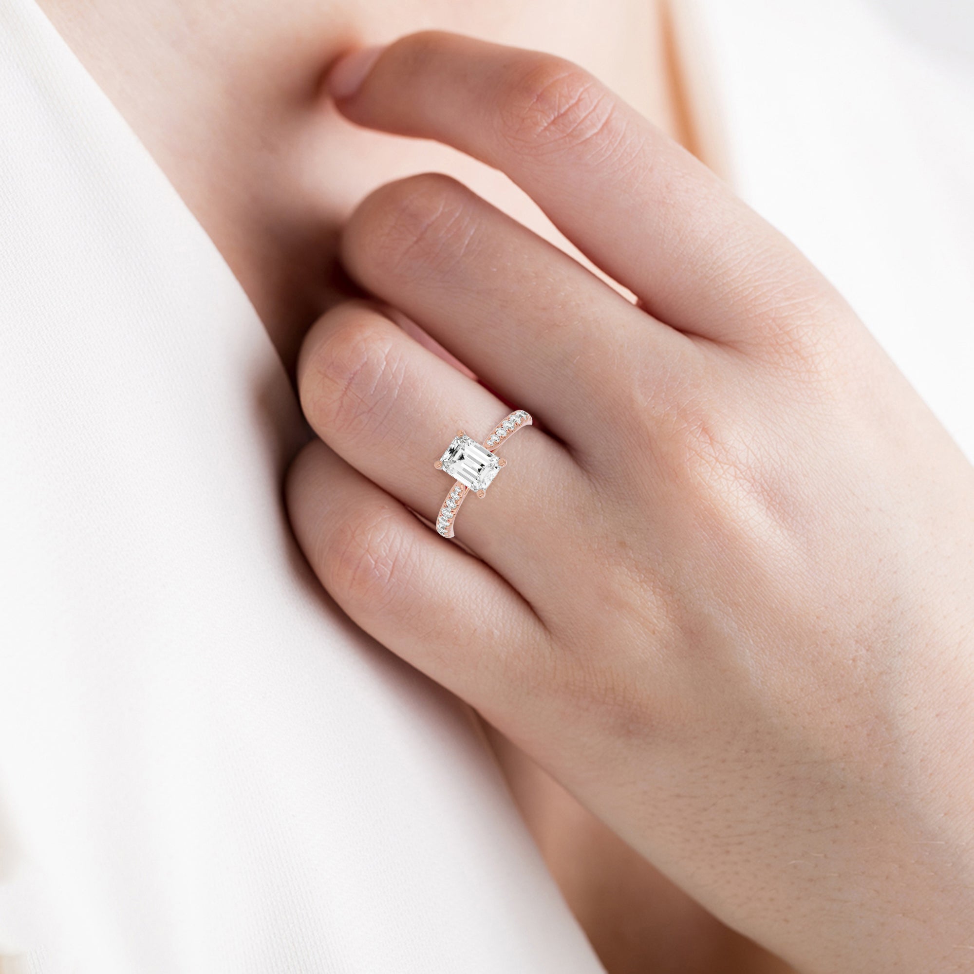 Silvie Emerald | Rose Gold