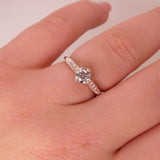 Intricate Detailing Round Diamond Ring