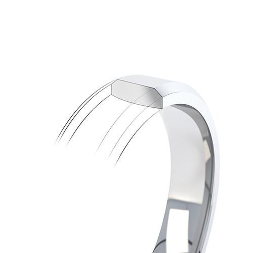 Mens 6mm Bevelled Court - Avita Jewellery