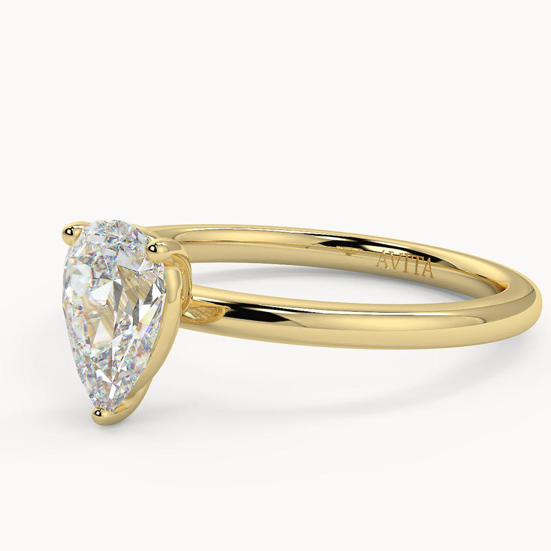 Leso Pear Yellow Gold