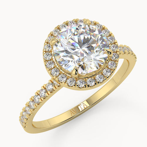 Verity Round Yellow Gold