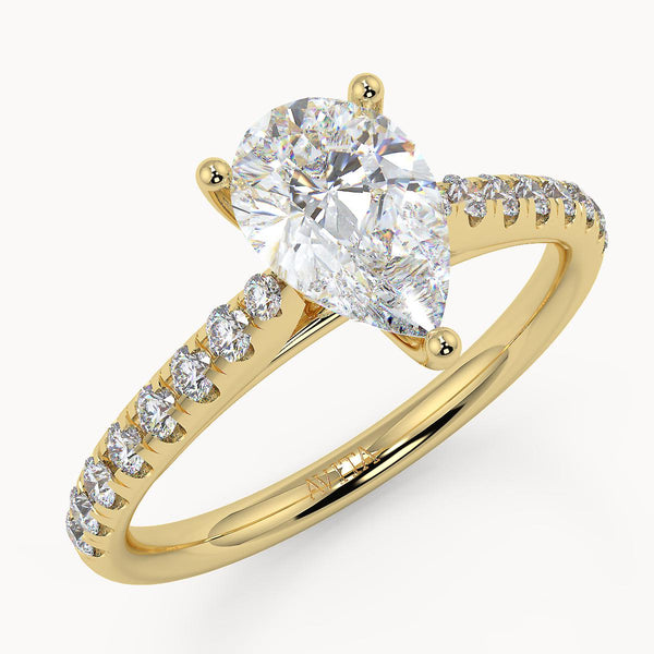 Silvie Pear Yellow Gold