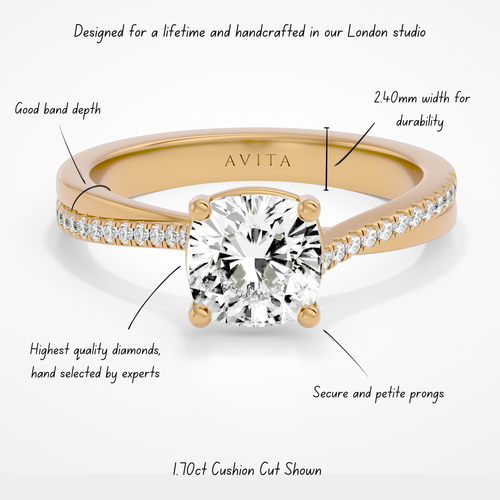 Coco Cushion Yellow Gold