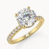 Roxanne Hidden Halo Round Yellow Gold