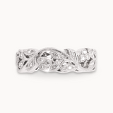 Floral Leaves Ring White