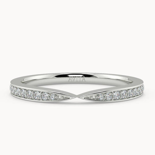 Lab Diamond Pinch Wedding Ring | YELLOW