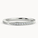 Lab Diamond Pinch Wedding Ring | WHITE