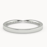 Lab Diamond Pinch Wedding Ring | WHITE