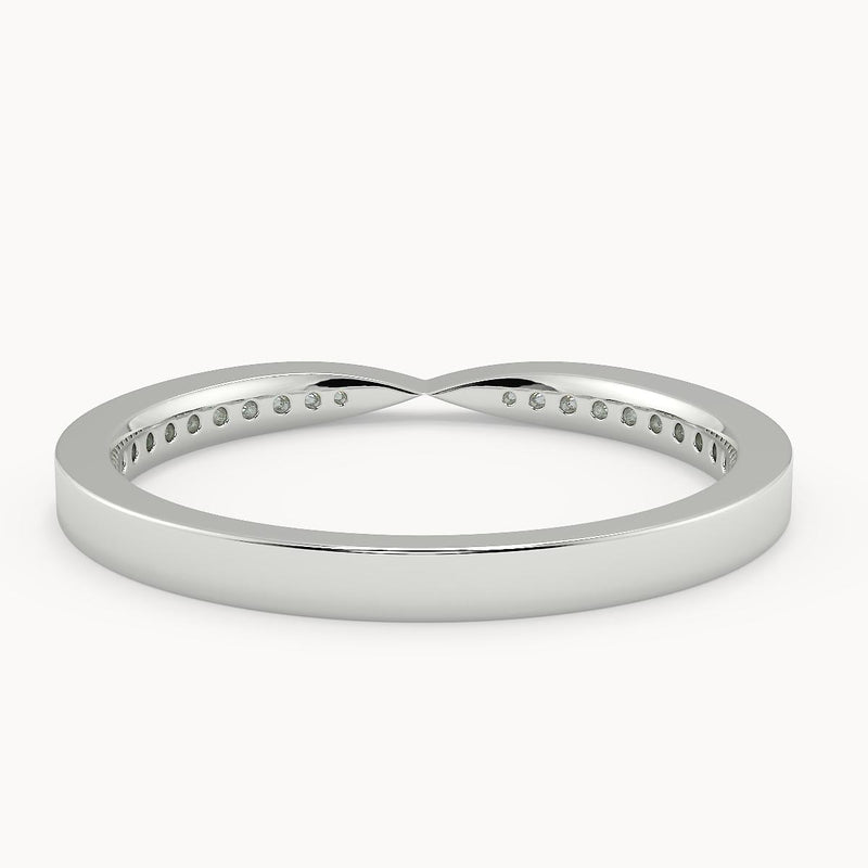 Lab Diamond Pinch Wedding Ring
